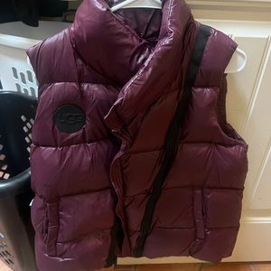 Maroon UGG puffer vest
